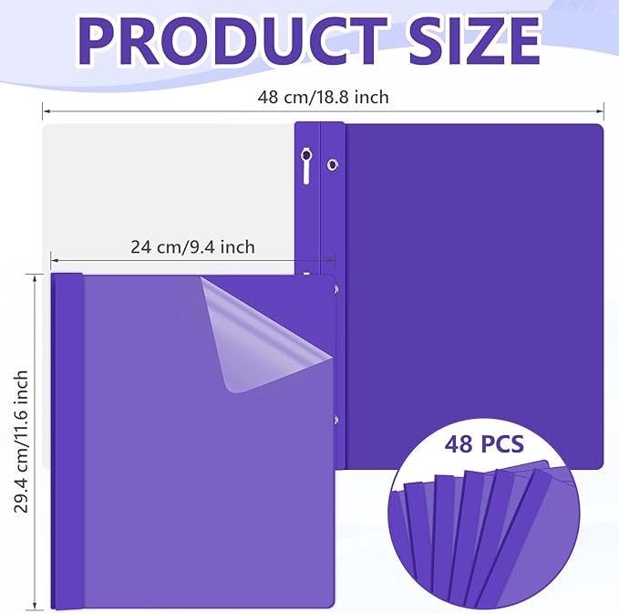 Feifeiya 48 Pack Plastic Report Covers - Image 2