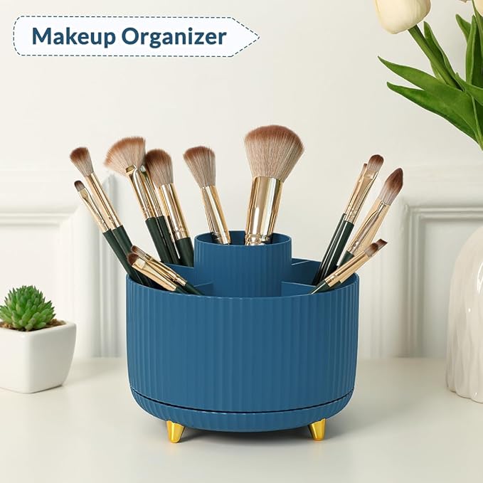 SKYDUE 360 Degree Rotating Desk Organizer, Dual-Purpose Pencil Pen Holder - Image 4