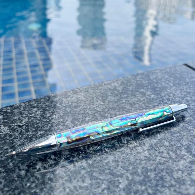 LACHIEVA LUX Abalone Shell Mechanical Pencil 0.7mm, Luxury Metal Pencil - Image 7