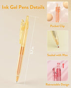Four Candies 12Pack 0.5mm Quick Dry Retractable Gel Pen Set, Cute Transparent - Image 9