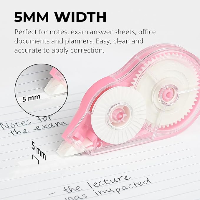 Aipker Correction Tape, Extra-Long 30 m Each – 590 ft Total, Easy-to-Use White - Image 2
