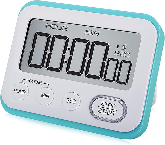 Digital Kitchen Timer Magnetic Loud Alarm, Large LCD Screen Silent/Beeping by VOULOIR