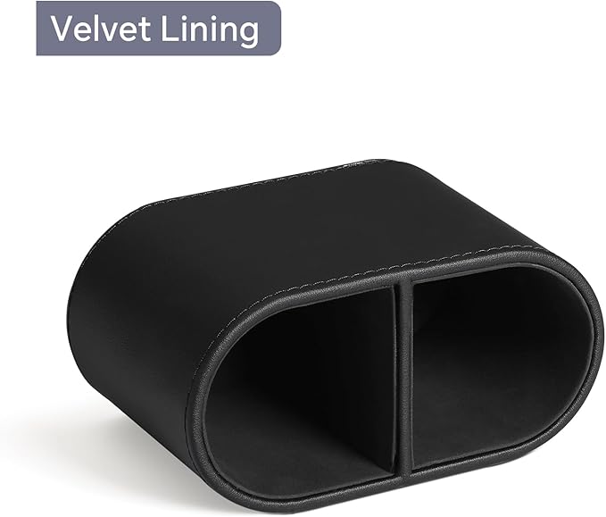 MEIBOOCH PU Leather Pen Holder for Desk, Small Remote Control Holder Pencil Cup - Image 3