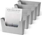 YOHOM No Drilling File Holder Wall Mails Magazines Organizer Adhesive Door Mount