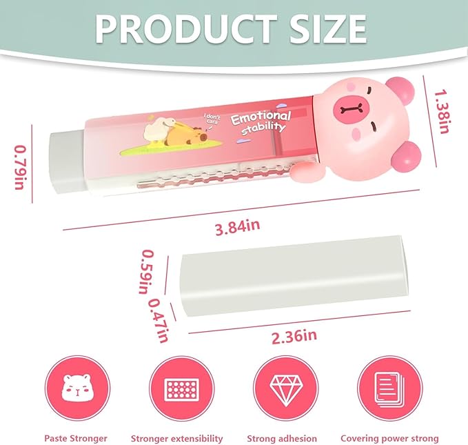 6Pcs Capybara Cute Stationery Set, Kawaii School Supplies, Including 3 Pencil - Image 4