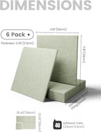 Fluxynara Large Felt Bulletin Board 36" x 24" Cork Board Alternative-6 Pack - Image 2