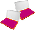 2 Pack Plastic Case Stamp Pad Large Size, Magenta Purple Color by ZIGEL