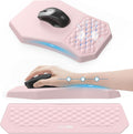 Ergonomic Mouse Pad and Keyboard Wrist Rest Support Set, Massage Design Mousepad
