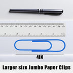 CasaVibe 50 Pack 4 Inches Jumbo Paper Clips, Vinyl Coated Multicolored Extra - Image 5