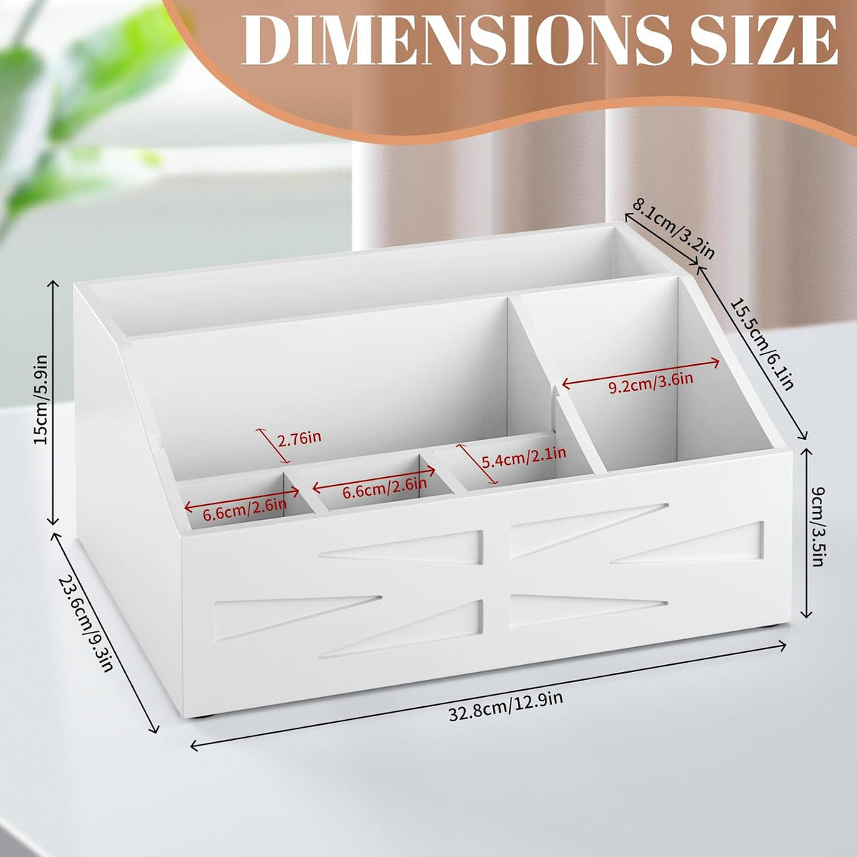 Large Mail Organizer Countertop,Farmhouse Desk and Kitchen Countertop Storage...