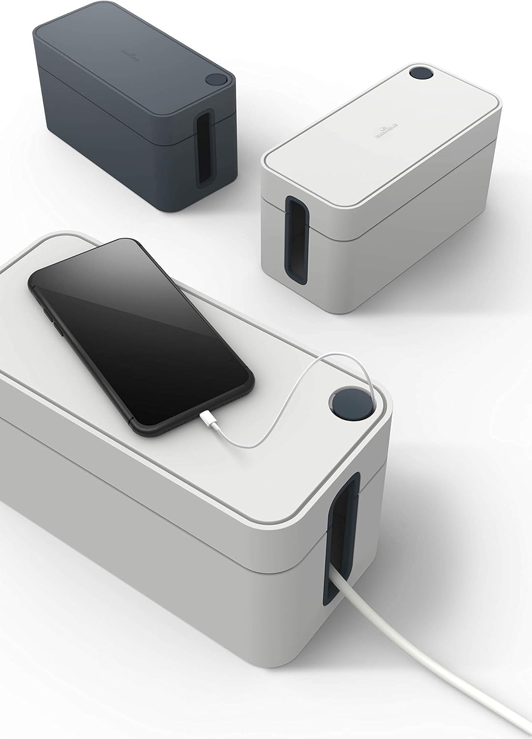 Durable, Cable Management Box, Graphite, Small