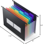 ThinkTex Plastic Expanding Hanging File Folders, 7 Innovative 1.2" Accordion - Image 8