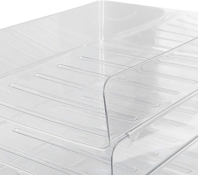 Jeanoko Desk Letter Tray Set Transparent Stackable Organizer - Image 7