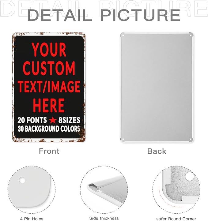 Custom Sign Personalized Custom Metal Sign, Customize - Image 5