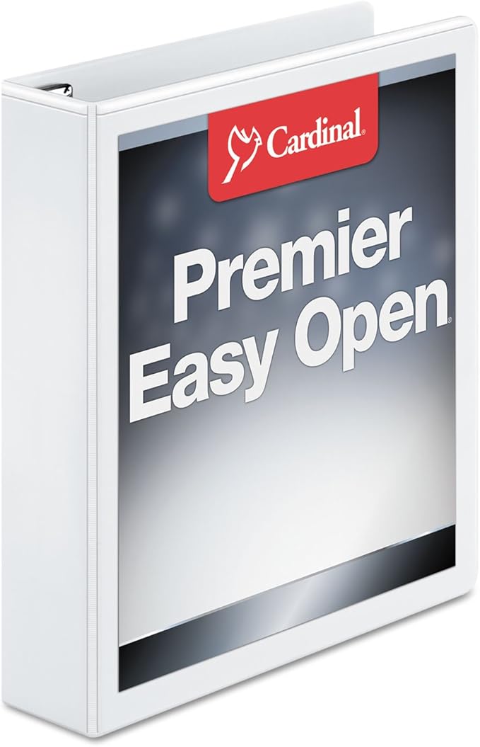 Cardinal 3 Ring Binder, 1.5 Inch Premier Easy Open Binder, ONE-Touch Locking - Image 7