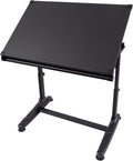 Stand Up Desk Store Adjustable Height and Angle Drafting Table Drawing Desk with Large Surface (Black Frame/Black Top, 40" W X 26" D)