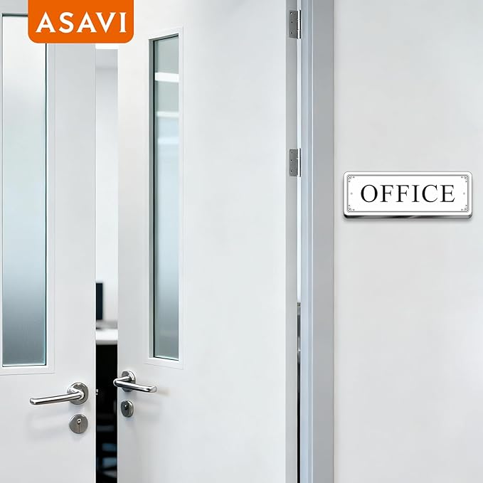 ASAVI “OFFICE” Acrylic Door Sign – Waterproof & Fade-Resistant Office Label - Image 9