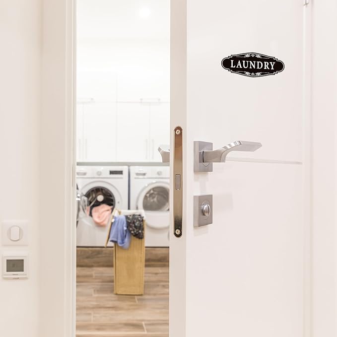 Laundry Room Door Sign for Business and Home，Self-adhesive Waterproof Cute - Image 6