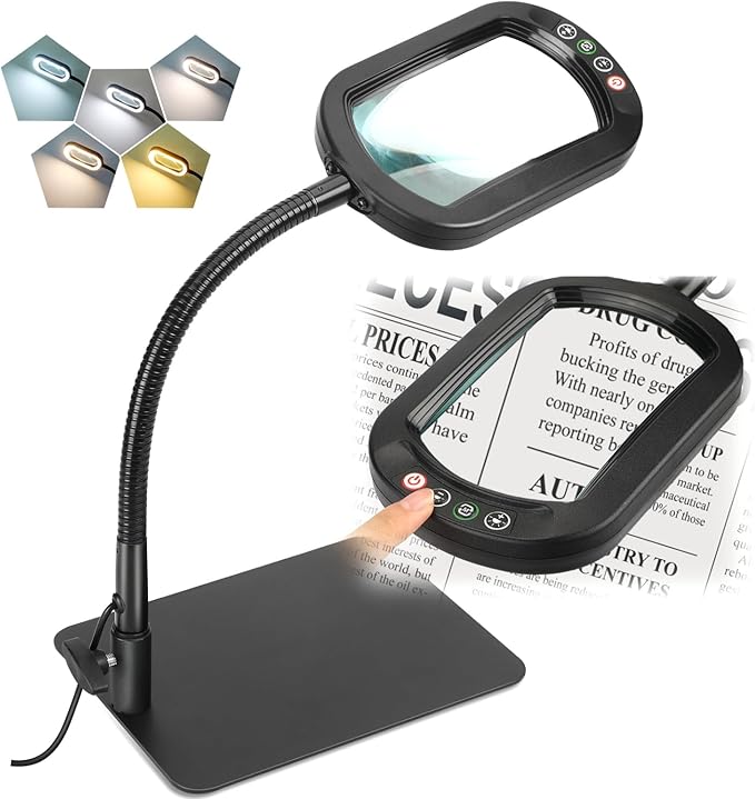 Veemagni 10X Rectangle Magnifying Glass by VEEMAGNI