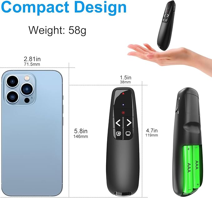 Wireless Presentation Clicker PowerPoint Presenter Remote: Clicker - Image 5