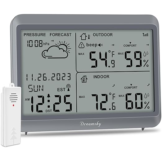 DreamSky Weather Station Indoor Outdoor Thermometer Wireless by DreamSky