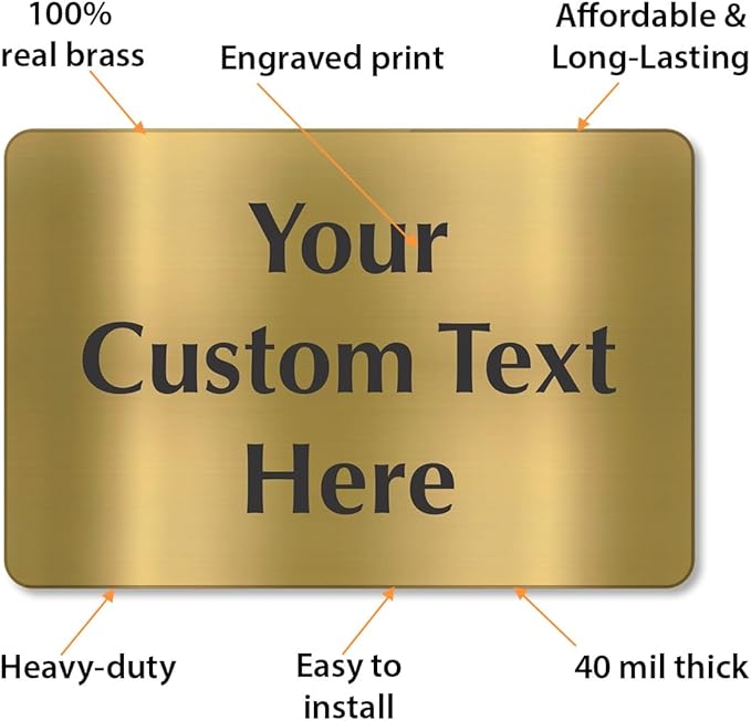 SmartSign Custom Brass Sign - Image 3