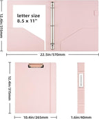 Ospelelf 3 Ring Binder with Clipboard 1 Inch Leather Binder - Image 5