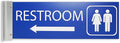 ALPHA DOG SIGNS Corridor Projecting Hallway Bathroom Sign, Left Arrow, by AlphaDog