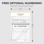 Custom 5.5" x 8.5" Carbonless NCR Books in 2-Part Duplicate Invoices, Work - Image 5