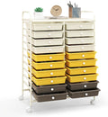 Happygrill 20-Drawer Organizer Cart Tools, Mobile Utility Storage Cart