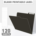 File Folder, PANDRI 120 Pack File Folder, 1/3 Cut Tab, Letter Size, Filing - Image 5