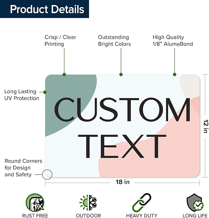 Custom Sign, Custom Street Sign, 11 Font Colors, 13 Font Styles, 4 Hole Options - Image 6