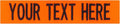 Custom Uniform Name Tapes Solid Colors. Neon Orange Fabric, 5 Inch Hook Fastener by NORTHERNSAFARI