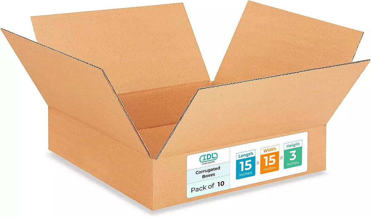 Medium Moving & Shipping Boxes 15x15x3 inches