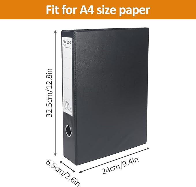 HUA JIE A4 Storage File Boxes Plastic Archives Cases, PVC File Folder Organizer - Image 2