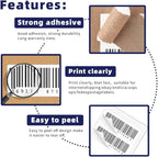 POLYSELLS 1" x2-5/8 Self Adhesive Address Labels, 30UP Blank Shipping Labels - Image 3
