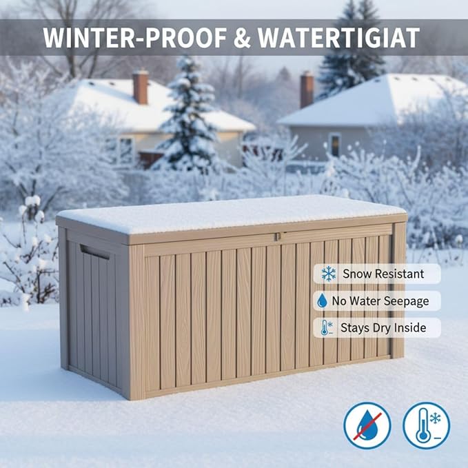 Yardgrace 210 Gallon Outdoor Storage Bench Waterproof - Image 2