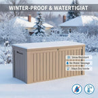 Yardgrace 210 Gallon Outdoor Storage Bench Waterproof - Image 2