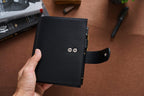 Moterm Pocket Versa - Pocket Size Binder Planner and Wallet Combo (Pebble-Black, 19mm Ring)