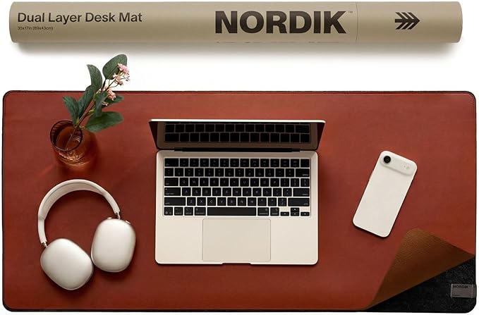 Nordik Felt and Leather Desk Mat by NordikByDesign