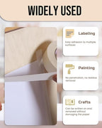 Lichamp Masking Tape 1 inch, 24 Pack General Purpose Beige White Masking Tape - Image 5