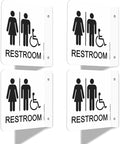Faittoo Restroom Sign, Bathroom Signs, 4 Pack 6 x 6 Inches Acrylic Sign by Faittoo