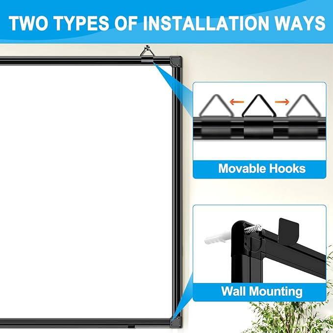 H-Qprobd 72"x48" White Board for Wall Large Magnetic Dry Erase Board - Image 3