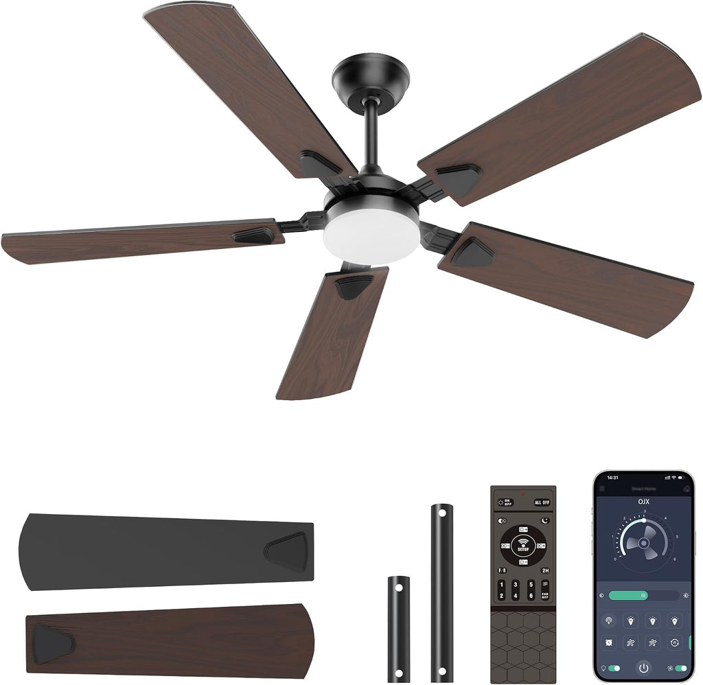 ceiling fans with lights, 52 inch modern ceiling, main product view