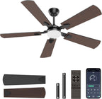 ceiling fans with lights, 52 inch modern ceiling, main product view