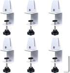 Adjustable Desk Divider Partition Clips, Sneeze Guard Support Clamps by Unknown