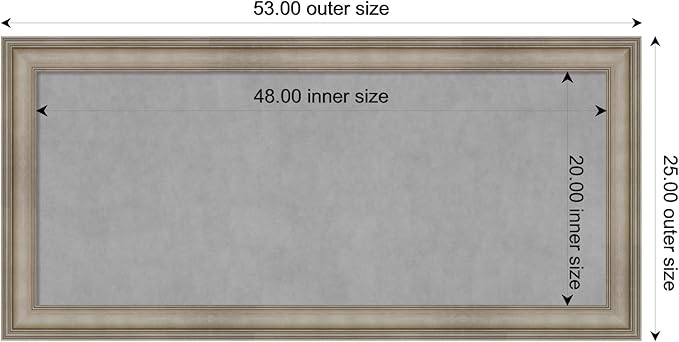 Amanti Art Silver Framed Magnetic Board 25x53 Oversize Vision Board - Image 3