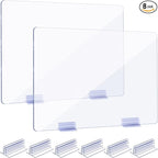 Weysat 6pcs Counter Desk Acrylic Panels Holder and 2 Pcs Acrylic Desk Divider by Weysat