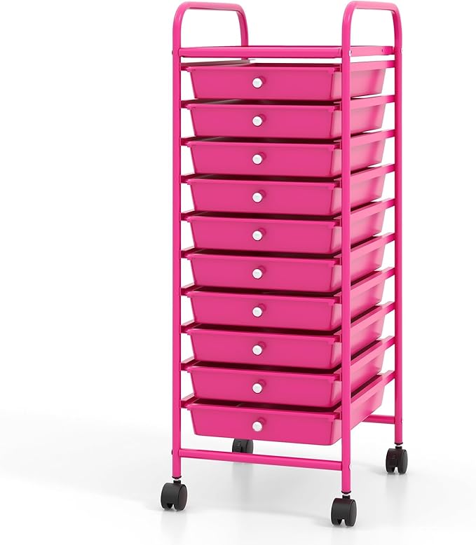 GLACER 10 Drawers Rolling Cart, Storage Cart by GLACERGrowupinhappiness
