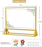 PPH-Sisy Clear Acrylic Sign Holder 6x 4 Horizontal Double Sided Gold Frame - Image 2
